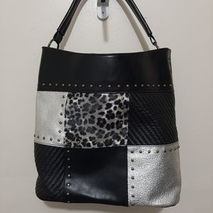 Multi-textured Faux Leather Bag